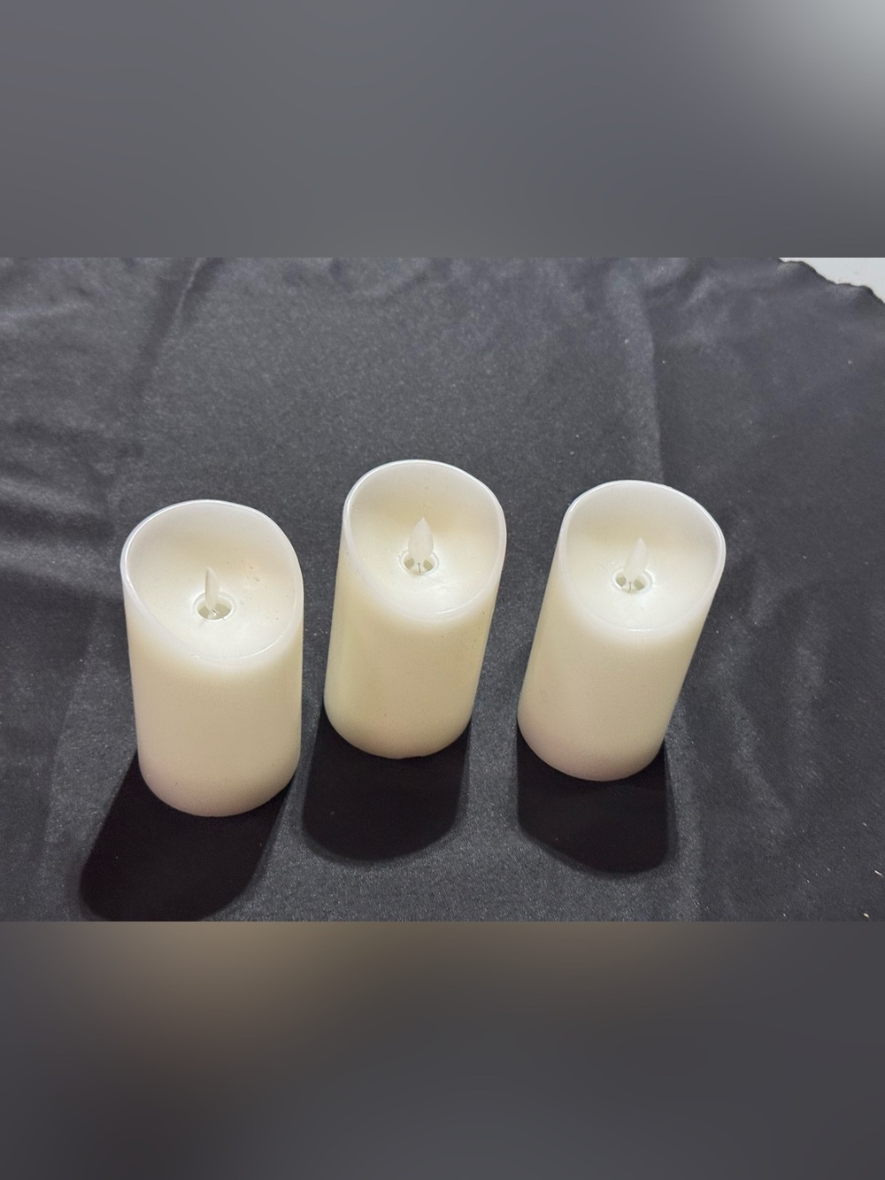 Unlisted Ivory LED Flameless Pillar Candles - Set of 3